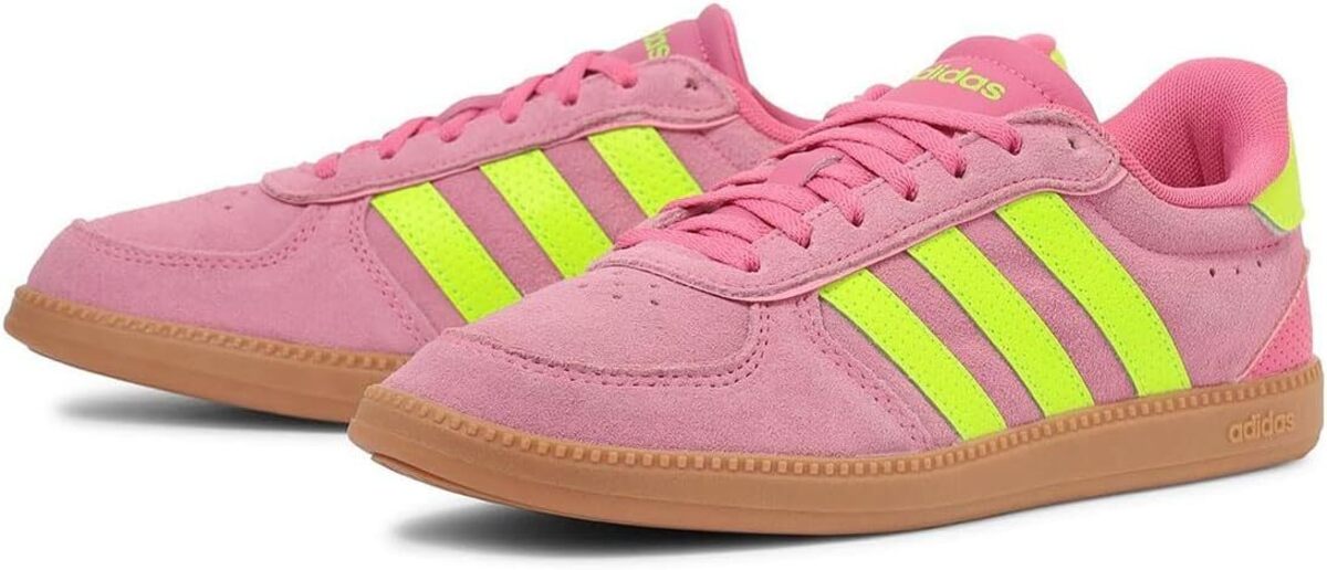 [アディダス] ブレイクネット スリーク スエード [W BREAKNET SLEEK SUEDE] ピンク/イエロー/ガム J