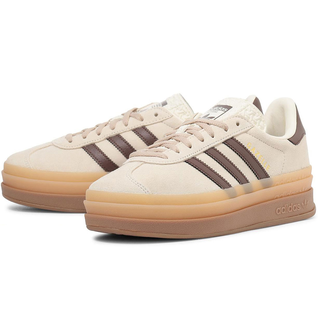 [アディダス] ガゼルボールド W [W GAZELLE BOLD W] クリームホワイト/オーバーン/ガム JR7522