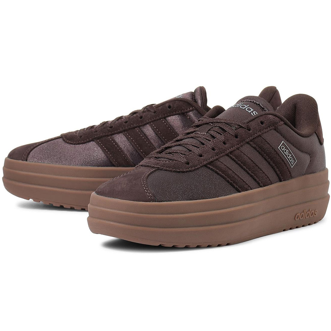 [アディダス] VL コート ボールド [W VL COURT BOLD] ブラウン/ガム IH4251