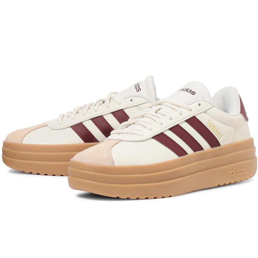 [アディダス] VL コート ボールド [W VL COURT BOLD] オフホワイト/シャドーレッド/クリスタルサンド JQ