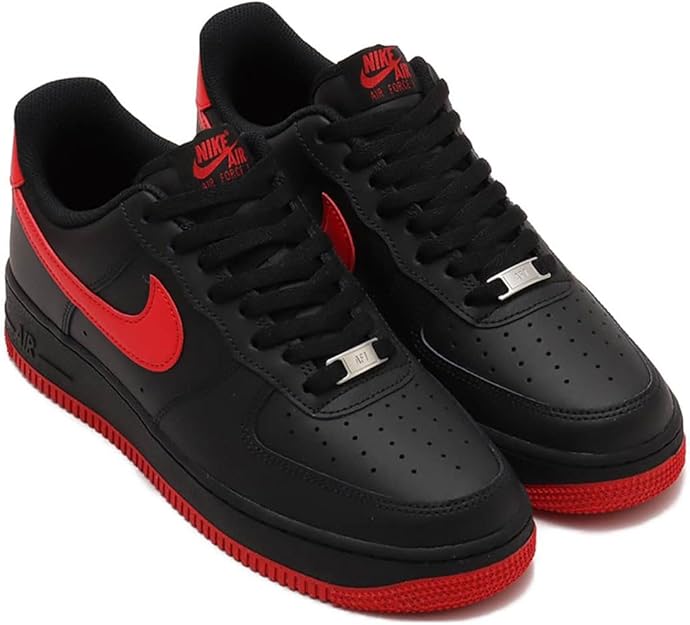 [ナイキ] エア フォース 1 '07  [AIR FORCE 1 '07] ブラック/ブラック/ユニバーシティレッド FJ41
