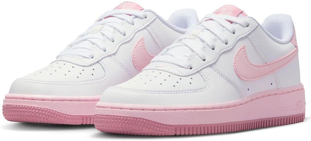 [ナイキ] エア フォース 1 GS [J AIR FORCE 1 GS] ホワイト/エレメンタルピンク/ミディアムソフトピンク
