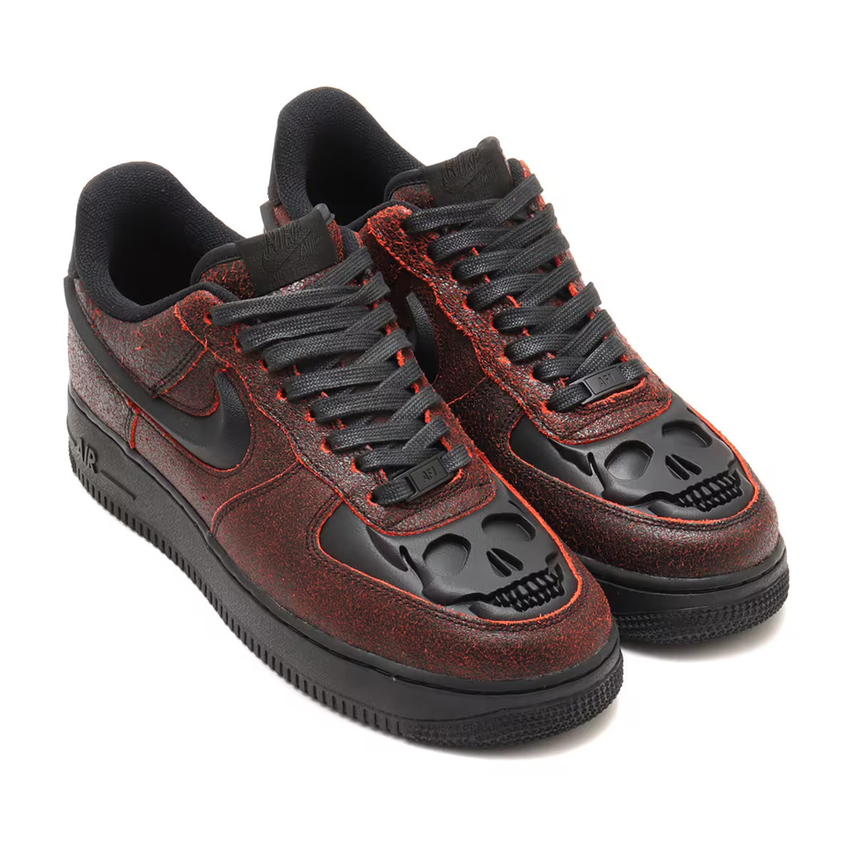 [ナイキ] エア フォース 1 レトロ [AIR FORCE 1 LOW RETRO] ブラック/クリムゾン/ブラック HV20