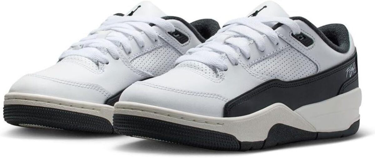 [ナイキ] ジョーダン フライト コート GS [J JORDAN FLIGHT COURT GS] ホワイト/ブラック HF3