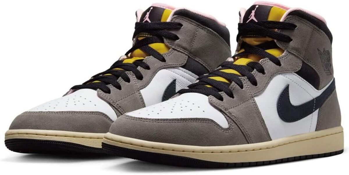 [ナイキ] エア ジョーダン 1 ミッド SE [AIR JORDAN 1 MID SE] ホワイト/グレー/ブラック HQ20