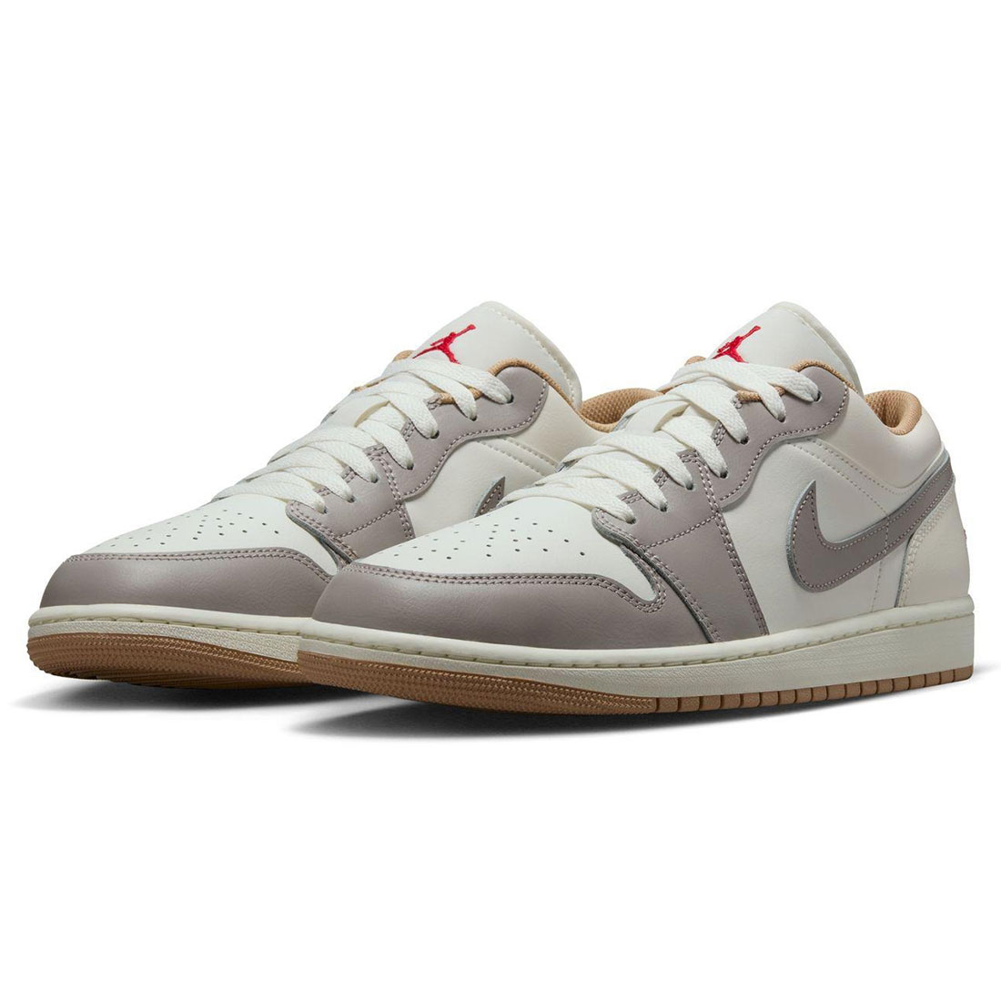 [ナイキ] エア ジョーダン 1 ロー [AIR JORDAN 1 LOW] セイル/ファイヤーレッド/グレー 553558-1