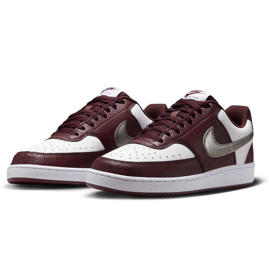 [ナイキ] コート ビジョン ロー NN [W COURT VISION LO NN] ホワイト/ワインレッド IM7647-1