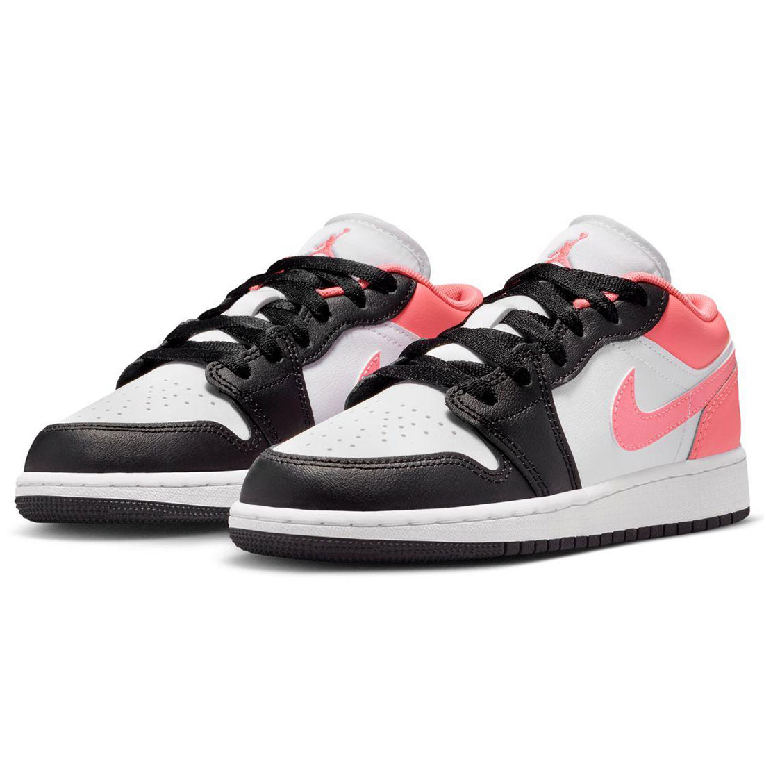 [ナイキ] ジョーダン 1 ロー GS [W JORDAN 1 LOW GS] ブラック/ホワイト/ピンクゲイズ 553560-