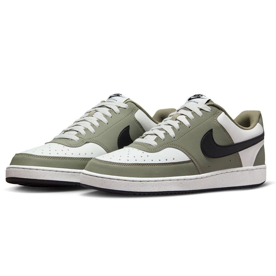 [ナイキ] コート ビジョン ロー P NB [COURT VISION LO P NB] サミットホワイト/ブラック/カーキ